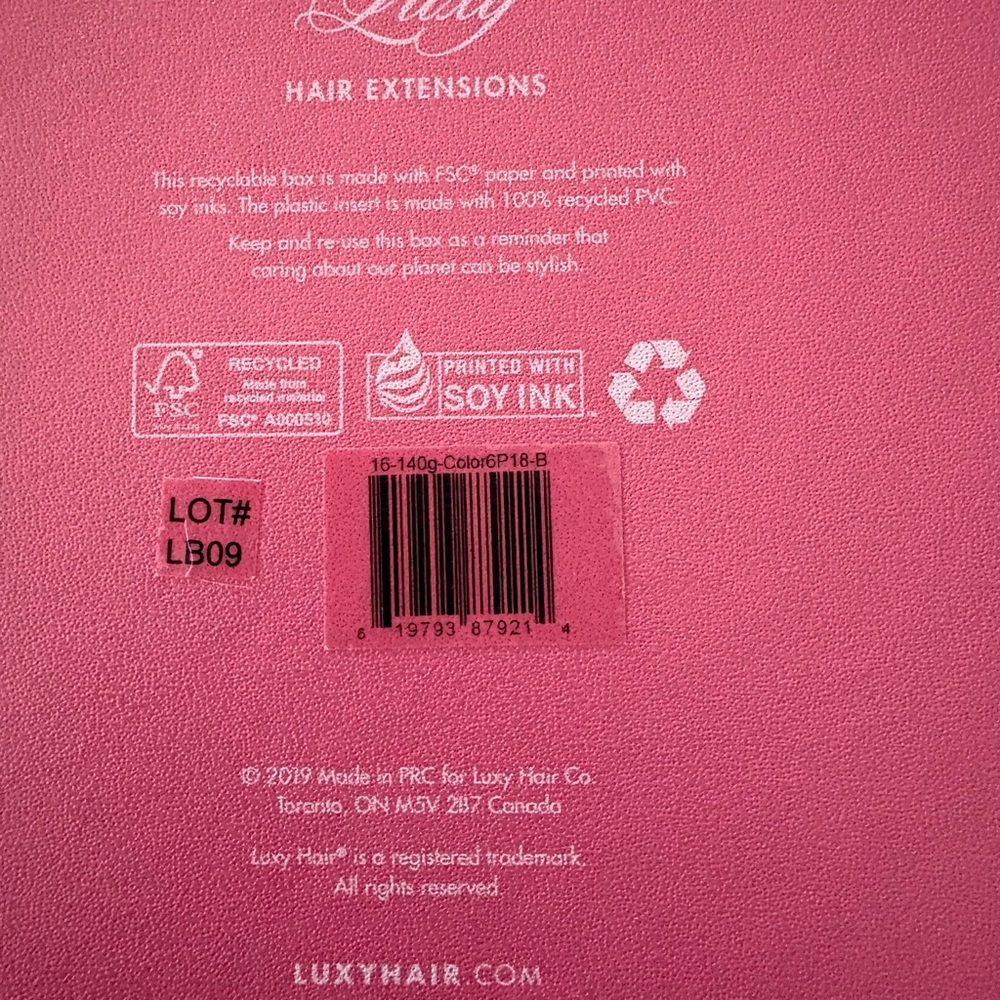 Lux Pink & Gold Hair Extensions Packaging - Picture 3 of 4